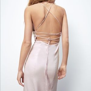 Zara Lavender Linen Blend Midi Dress